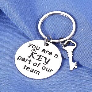 NWT Silver Inspirational Appreciation Team Key Chain / Keychain